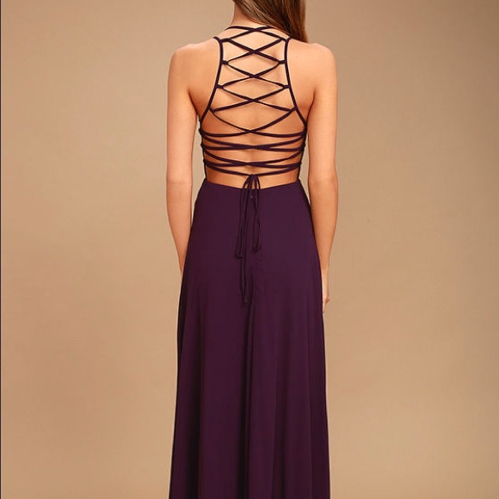 NWT Lulus Strappy Dress in Purple Size Medium
